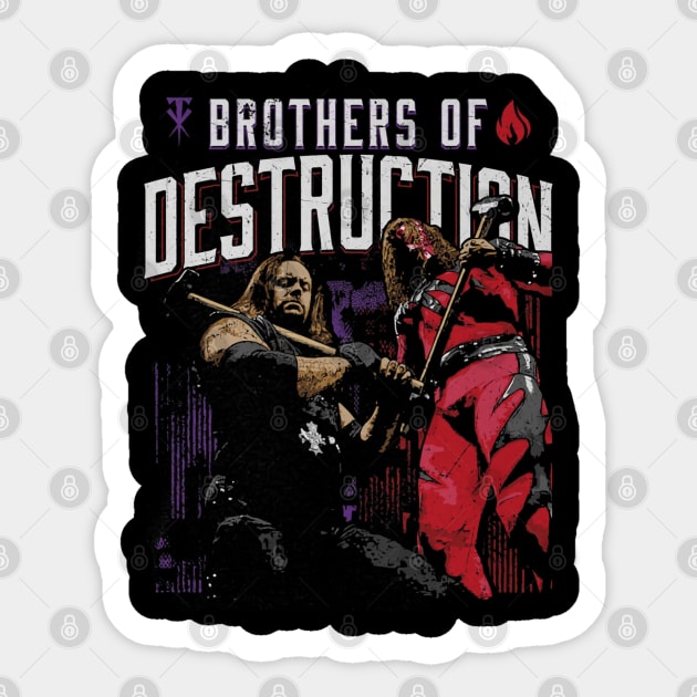 Undertaker & Kane Brothers Of Destruction Sticker by MunMun_Design